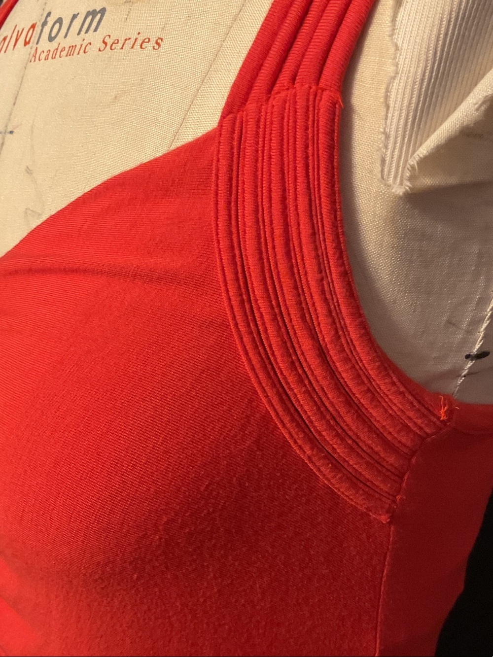 Women's Red Ruched Tank Top - Picture 5 of 6